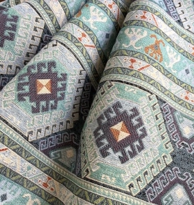 Gobelin-Jacquard---Dirndlstoff--gewebt--geometrisches-Muster---multicolor---220-cm