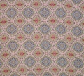 Bild 2 von Reststück Viskosestoff - Blumen  creme beige hellblau rot beere -  250 cm