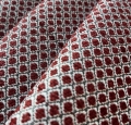 Bild 2 von Jacquard - Dirndlstoff  gewebt  dunkelrot creme - 140 cm