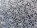 Bild 2 von Jacquard - Blumen Dirndlstoff gewebt - knitterarm  - grau petrol pastell creme 50 cm