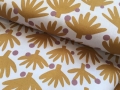 Bild 2 von Baumwollstoff - Blumen  - flieder pastell senfgelb  lila - 50 cm