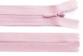 Nahtverdeckter Reißverschluss  - 18 cm -  rosa