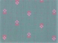 Reststück Dirndl Stoff Baumwollsatin kleine Blumen - zartes graublau-rosa-dunkelrosa- 170 cm