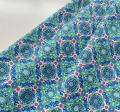 Bild 1 von Reststück Rosen Baumwollstoff Popeline - Blumen - dunkelblau -  200 cm