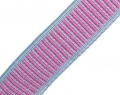 Gummiband für Trachtengürtel - 2,5 cm  - hellblau rosa Dirndlgürtel elastisch