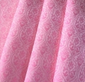 Reststück Jacquard Mischgewebe knitterfrei Ornamentmuster - rosa - 190 cm